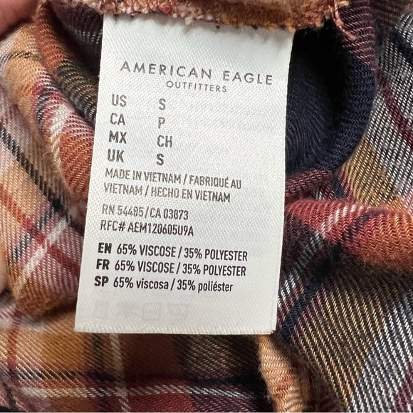 AMERICAN Eagle boyfriend fit flannel size small - Picture 7 of 14